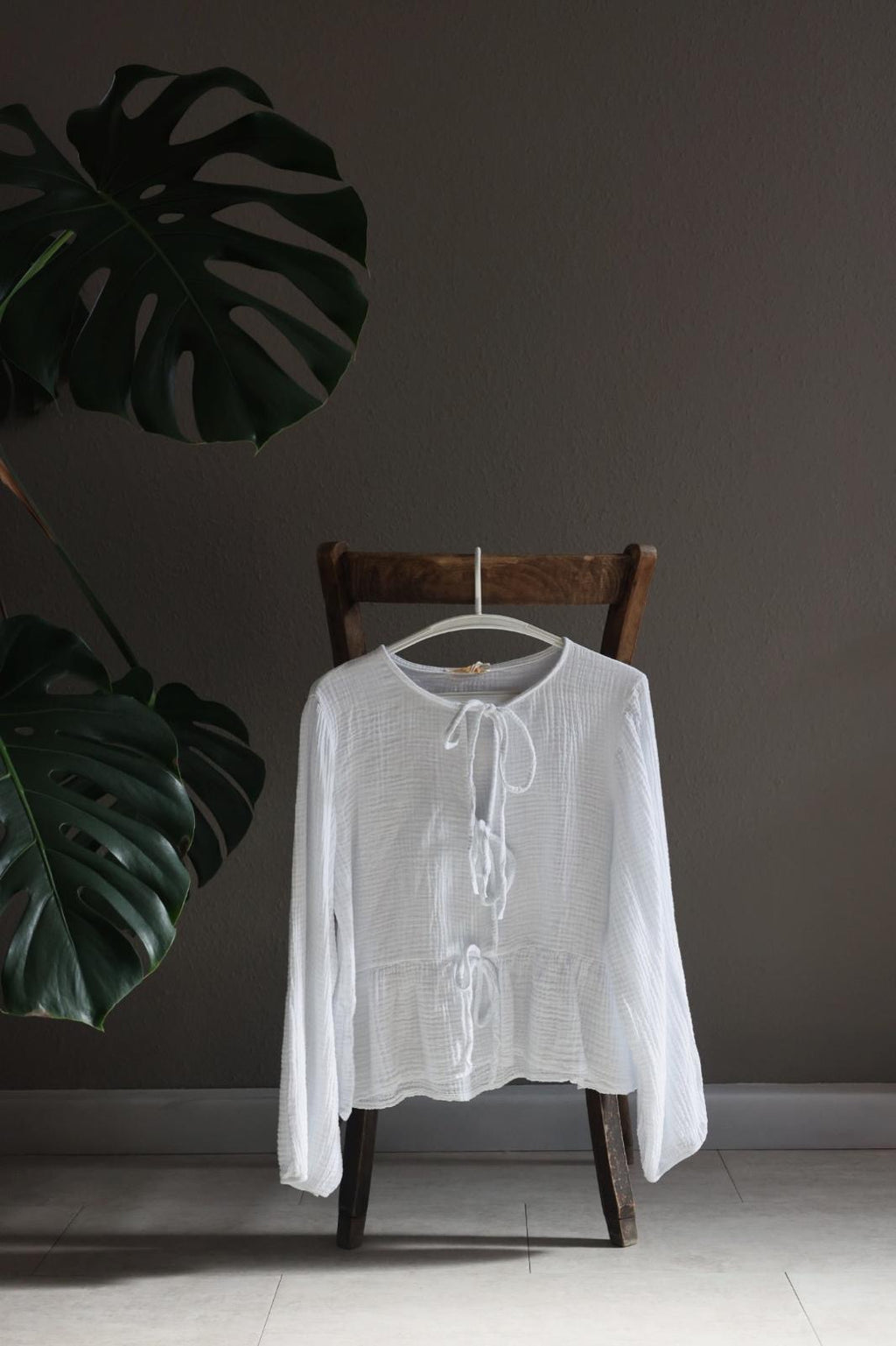 Musselin-Schleifenbluse – luftig & besonders