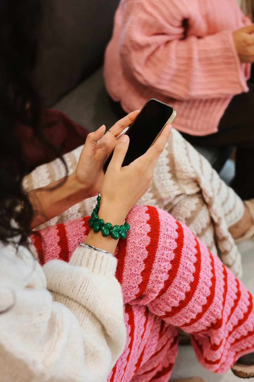 Gestreifte Strickhose