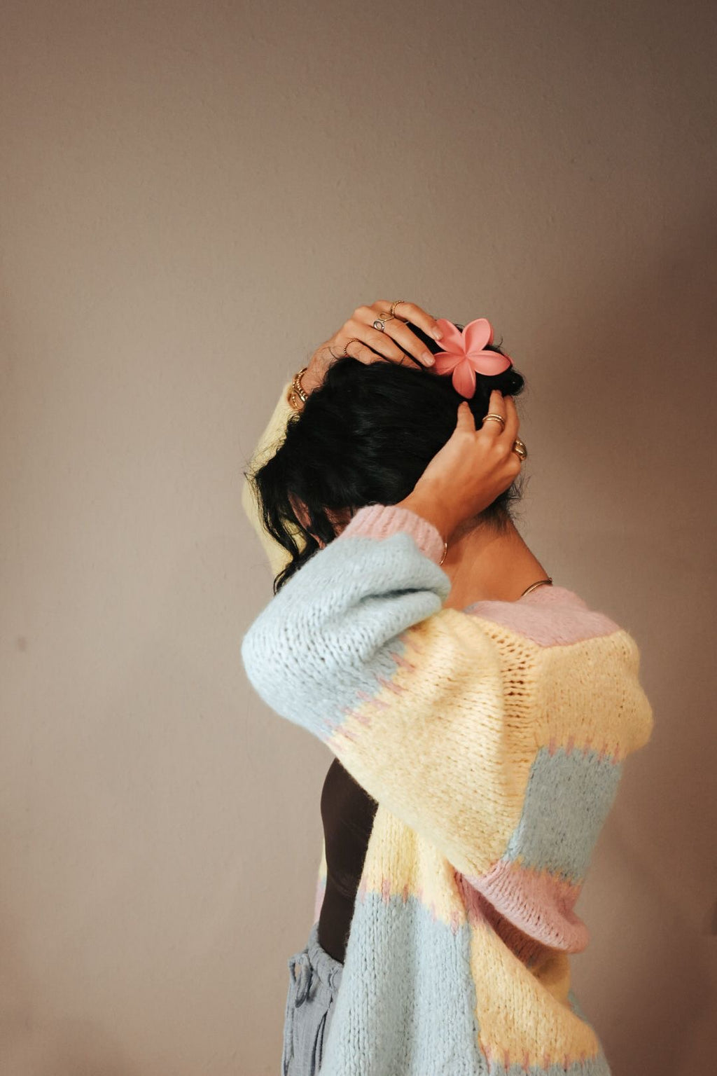 Haarblume matt groß