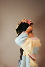 Haarblume matt groß