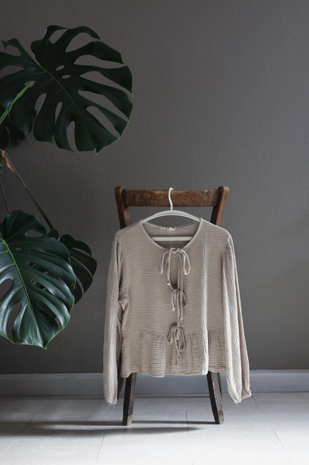 Musselin-Schleifenbluse – luftig & besonders