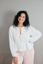 Musselin-Schleifenbluse – luftig & besonders