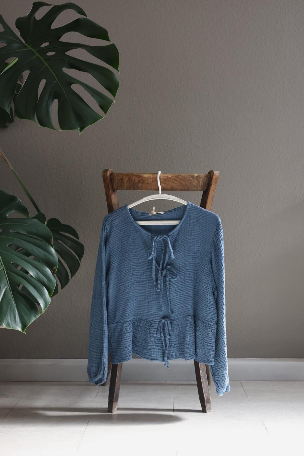 Musselin-Schleifenbluse – luftig & besonders