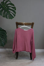 Musselinbluse mit Ballonärmel