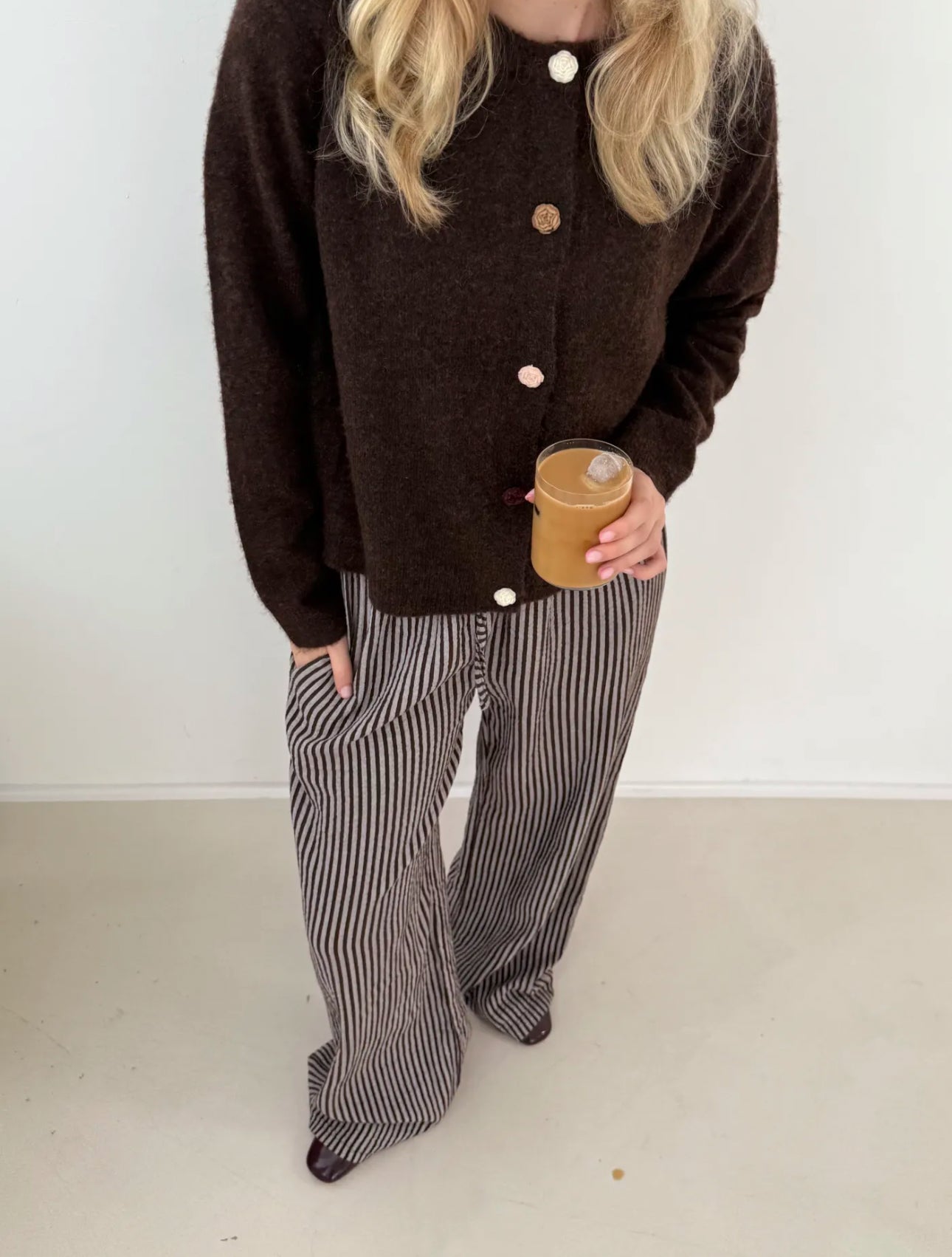 Gestreifte Musselinhose