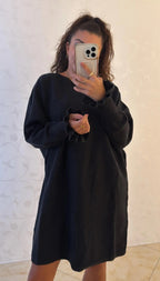 Strickkleid mit Rüschchenärmel